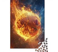 Planeta Ardiente en Llamas Puzzle de 1000 Piezas Papel para Adultos Escena Espacial Cósmica Juego de Puzzle 1000 Piezas Relajación Hogar Regalo 52x38cm/1000pcs