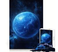 Planeta Azul en el Espacio Plutón Rompecabezas de 1000 Piezas para Adultos Estimula la función cognitiva Entretenimiento Cierre hermético Feliz Navidad (38x52cm)
