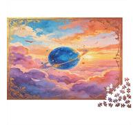 Planeta Azul Fantasía Puzzle de 1000 Piezas Papel para Adultos Escena de Cielo de Ensueño Relajación Concentración Decoración Regalo 38x26cm/1000pcs