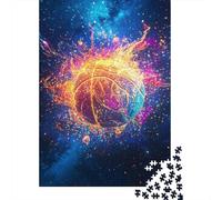 Planeta Cósmico Puzzle de 1000 Piezas Puzzle para Adultos Papel Llamas Coloridas Puzzle para Toda la Familia Decoración Regalo 52x38cm/1000pcs