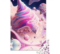 Planeta de Helado Fantasía Puzzle de 1000 Piezas Adulto Papel Dulces Estilo Espacial Puzzle para Adultos Relajación Decoración Regalo 38x26cm/1000pcs
