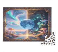 Planeta de Hongos Fantásticos Puzzle para Adultos Puzzle de 1000 Piezas Escena Artística Rompecabezas de Papel Relajante Decoración Regalo Hogar 52x38cm/1000pcs