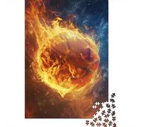 Planeta en Llamas Puzzle de 1000 Piezas Papel Puzzle para Adultos Espacio Cósmico Relajación Fomenta Atención Interacción Familiar Decoración Regalo 52x38cm/1000pcs