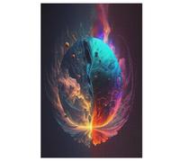 Planeta espacial de 1000 piezas, puzles para adultos, puzles de desafío, presión reducida, puzle difícil de madera para niños de 12 años (78 x 53 cm)