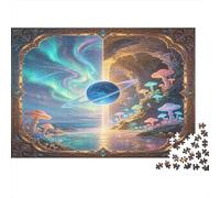 Planeta Fantasía Puzzle de 1000 Piezas Material Papel Puzzle para Adultos Bosque Encantado de Hongos Puzzle para Toda la Familia Relajante Decoración Regalo 38x26cm/1000pcs