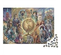 Planeta Gato Puzzle De Madera 500 Piezas Adultos Y Niños,Desafío,14 Años+ Kitten,Deco Pared,Regalo Ideal,Rompecabezas,Anti-estrés,Relax,Reto,Madera,Educativo (52x38cm)