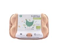 PLANETA HUERTO | 6x Huevos Ecológicos Frescos y Naturales, Producción Sostenible y Gallinas en Libertad - 6 Huevos con Certificado Ecológico, Rico en Proteínas y Vitaminas