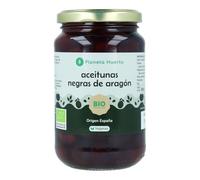 PLANETA HUERTO | Aceituna Negra de Aragón Ecológica ECO 350g Escurrido - Aceituna Negra Orgánica, Sabor Intenso, Con Orégano y Sal Marina