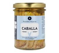 PLANETA HUERTO | Caballa en Aceite de Oliva Virgen Extra Ecológico 190 g, Conserva Gourmet Natural - Caballa en Aceite Rica en Omega-3 y Proteínas, en Tarro de Vidrio Sostenible