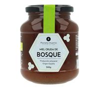 PLANETA HUERTO Miel Cruda de Bosque 500 gr Natural y Artesanal Recolectada en España - Sin Filtrar ni Pasteurizar, con Polinización Floral para un Sabor Intenso y Alto Valor Nutricional