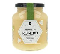 PLANETA HUERTO | Miel Cruda de Romero 500 gr, Natural y Artesanal - Miel cruda Sin Filtrar ni Pasteurizar, Producción Española con Alta Concentración de Néctar de Romero