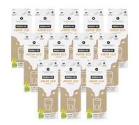 PLANETA HUERTO | Pack 12x Bebida de Avena Ecológica 1L, 100% Vegetal, Sin Lactosa, Fuente de Fibra, Apta para Veganos - Bebida de Avena Ideal para Desayunos, Batidos, Postres y Recetas