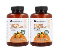 PLANETA HUERTO | Pack 2 Espino Amarillo 110 Cápsulas Suplemento Natural Rico Omega 7, Vitaminas A, B1, B2, C, E y K - OMega 7 Acción Antiinflamatoria y Antioxidante (360 Cápsulas)