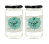PLANETA HUERTO | Pack 2x Aceite de Coco Desodorizado Ecológico 500 ml - Aceite de Coco Sin sabor ni olor, ideal para cocinar saludable y cuidado de la piel y cabello