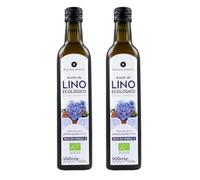 PLANETA HUERTO | Pack 2x Aceite de Lino Ecológico Prensado en Frío 500 ml, Fuente Natural de Omega 3 y Omega 6, 100% Puro, Sin Aditivos - Aceite de Lino Ideal para Ensaladas, Batidos y Dietas Veganas