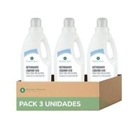 PLANETA HUERTO | Pack 3 Detergente Líquido Ecológico Aroma Natural a Ropa Limpia 1.5L - 3 Detergentes Limpieza Profunda y Sostenible Todo Tipo de Ropa, Biodegradable y Eficaz a Baja Temperatura