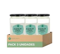 PLANETA HUERTO | Pack 3x Aceite de Coco Desodorizado Ecológico 500 ml - Aceite de Coco Sin sabor ni olor, ideal para cocinar saludable y cuidado de la piel y cabello