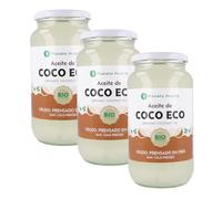 PLANETA HUERTO | Pack 3x Aceite de Coco Virgen Extra Ecológico 860 ml, Prensado en Frío, 100% Natural, Sin Aditivos - Aceite de Coco Ideal para Cocinar, Repostería, Dietas Veganas y Uso Cosmético