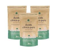 PLANETA HUERTO | Pack 3x Ácido Cítrico Ecológico - Ácido cítrico en polvo multiusos para limpieza ecológica, abrillantador, antical y detergentes caseros