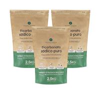 PLANETA HUERTO | Pack 3x Bicarbonato Sódico Ecológico 2.5 kg - Limpieza y Desodorización Natural Multiusos para el Hogar y Más
