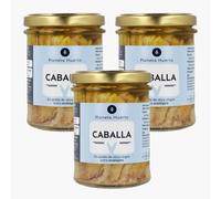PLANETA HUERTO | Pack 3x Caballa en Aceite de Oliva Virgen Extra 190 g, Conserva Ecológica Artesanal - Caballa en Conserva Rica en Omega-3 DHA, Fuente de Proteína Natural y Sabor Mediterráneo