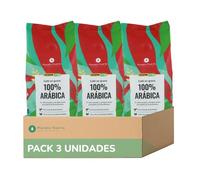 PLANETA HUERTO | Pack 3x Café en Grano Ecológico 100% Arábica 1 kg, Cultivo Sostenible, Sabor Suave y Afrutado con Notas de Frutos Secos - Café en Grano Rico en Antioxidantes