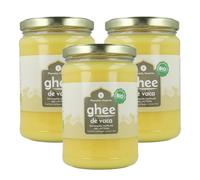 PLANETA HUERTO | Pack 3x Ghee mantequilla clarificada 500 g - Mantequilla Clarificada BIO Sin Lactosa ni Caseína, Ideal para Cocinar, Dieta Keto, Paleo y Ayurveda, Sabor Suave y Textura Cremosa