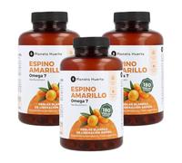PLANETA HUERTO | Pack 3x Omega 7 Espino Amarillo, 540 Perlas, Suplemento Natural con Vitaminas y Antioxidantes - Espino Amarillo Cuidado de Piel, Mucosas e Inmunidad