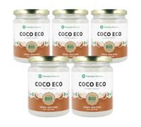 PLANETA HUERTO | Pack 5x Aceite de Coco Virgen Extra Ecológico 430 ml | 100% Puro y Natural - Crudo y Prensado en Frío - Vegano, Sin Gluten y Sin Lactosa - Para Cocinar, Repostería, Piel y Cabello