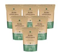 PLANETA HUERTO | Pack 6 Ácido Cítrico 2,5 Kg Anhidro Ecológico y Biodegradable - Acído Cítrico Desincrustante Natural Lavadora, Abrillantador Lavavajillas y Suavizante Ropa, Ideal Detergentes Casero