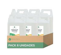 PLANETA HUERTO | Pack 6x Lavavajillas Manual Té Verde ECO 5L | Limpieza Ecológica y Suave con la Piel | Aroma Natural