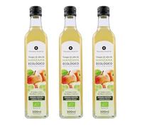 PLANETA HUERTO | Paxk 3x Vinagre de Sidra de Manzana Ecológico con Madre 500 ml, Vinagre Natural sin Filtrar - Vinagre de Sidra, Fermentado en Barrica y Rico en Enzimas Digestivas