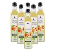 PLANETA HUERTO | Paxk 6x Vinagre de Sidra de Manzana Ecológico con Madre 500 ml, Vinagre Natural sin Filtrar - Vinagre de Sidra, Fermentado en Barrica y Rico en Enzimas Digestivas