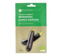 Planeta HUERTO | Semillas Ecológicas de Berenjena Larga Morada - Variedad Productiva de Frutos Sabrosos y Tiernos