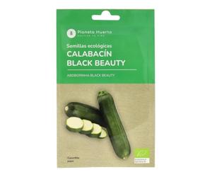 Planeta HUERTO | Semillas Ecológicas de Calabacín Black Beauty - Frutos Oscuros y Brillantes, Rápido Crecimiento y Gran Producción