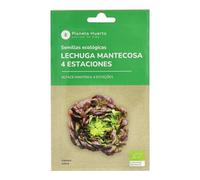 Planeta HUERTO | Semillas Ecológicas de Lechuga Mantecosa 4 Estaciones - Hojas Suaves y Mantecosa, Cultivo Durante Todo el Año