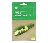 Planeta HUERTO | Semillas Ecológicas de Pepino Marketmore - Frutos Alargados y Crujientes, Producción Abundante y Resistente