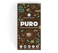PLANETA HUERTO | Tableta 100% Cacao Ecológica 100 g - Chocolate Puro Sin Azúcar - Vegano, Sin Gluten y Sin Lactosa - Alto en Antioxidantes y Fibra