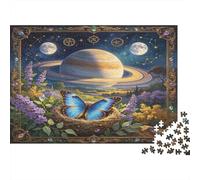 Planeta Mariposa Azul Puzzle de 1000 Piezas Papel para Adultos Paisaje Natural Soñado Juego Familiar Decoración Relajación Concentración 52x38cm/1000pcs