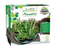 Planeta Planeta Planeta - 7 macetas biodegradables de bambú y Semillas para Plantar en Bandeja - 170032-7 variedades de Plantas - Kit de jardinería - 9 cm - De 4 años