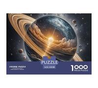 Planeta Saturno Puzzle de 1000 Piezas Papel para Adultos Vista de Atardecer Juego de Puzzle 1000 Piezas Hogar Relajación 52x38cm/1000pcs