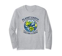 Planeta Tierra Eres un Astronauta Espacial de la tripulación Globe Manga Larga