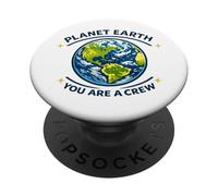 Planeta Tierra Eres un Astronauta Espacial de la tripulación Globe PopSockets PopGrip Adhesivo