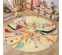 Planeta Universo 3D Alfombra De Sala Grande Azul Ilustración Abstracta Patrón Alfombra Infantil Habitación Antideslizante Suave Alfombrilla De Decoración Juego Felpudo,Amarillo Claro 100Cm