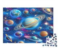 Planetaas cósmicos 1000 Piezas Puzzle Adulto Rompecabezas De Madera Juguetes De Desafío De Juego EduGatosivo para Decoración De Paredes del Hogar De Adultos 1000pcs (75x50cm)