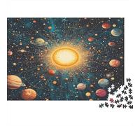 Planetaas cósmicos Rompecabezas De Madera De 1000 Piezas para Adultos, Rompecabezas De 1000 Piezas, Juego De Actividades Familiares Desafiante, Decoración De Pared 1000pcs (75x50cm)