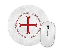 Planetacase Alfombrilla De Raton Caballeros Templarios Orden del Temple Medieval para PC Ordenador Forma Redonda 20 Cm