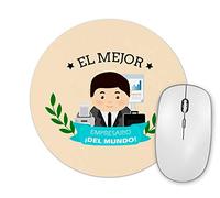 Planetacase - Alfombrilla De Ratón Original - Mejor Empresario del Mundo - Redonda 20 cm - para Oficina o Despacho - Superficie de Poliéster - Diseño Empresario