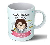 Planetacase - Taza Abogada - Regalo Original Abogados - Cerámica 330 mL - Taza Desayuno Apta para Microondas y Lavavajillas - Resistente a Lavados