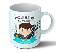 Planetacase - Taza Cantante - Regalo Original Cantantes - Cerámica 330 mL - Taza Desayuno Apta para Microondas y Lavavajillas - Resistente a Lavados